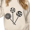 Bright and Beautiful Treat Illustration A simple vector design of a lollipop featuring bright colors and a fun shape.