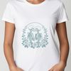 Stylized Floral Skeletons Illustration A stylized illustration of skeletons surrounded by floral elements, perfect for Valentine's Day designs.