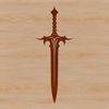 A detailed illustration of a sword as a vector graphic for crafting and design projects.