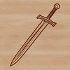 Sharp Edged Sword Design SVG File High-quality graphic representation of a sharp-edged sword, ideal for vector design and cutting machine projects.