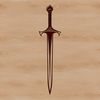 High-quality SVG design of a sharp-edged sword, ideal for vector art projects.
