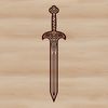 Illustrative SVG sword design for vector art projects.
