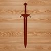 Traditional Sword Clip Art A customizable SVG image of a traditional sword suitable for various graphic designs and craft projects.
