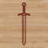 Beautiful Vector Sword Illustration A stylized illustration of a sword, suitable for vector design and cutting machine use.