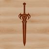 Digital Vector Sword Graphic A graphic representation of a sword in vector format, suitable for digital cutting machines or laser cutters.