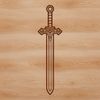 Free SVG Clip Art Vector Sword Illustrator-created vector graphic of a medieval-style sword.
