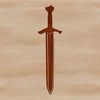 Single-Edged Blade Design Vector Art A detailed vector design of a single-edged blade, perfect for cutting machine projects or digital art creations.