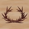 Faith and Sacrifice Symbol Illustrative crown of thorns symbolizing faith and sacrifice in various design formats.