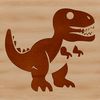 A prehistoric T Rex dinosaur figure in vector format.