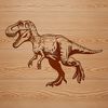 A prehistoric T Rex dinosaur illustration in vector format, ideal for graphic design and crafting projects.
