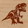 Free Tyrannosaurus Rex Clip Art Design A 2D illustration of a Tyrannosaurus Rex dinosaur in a vector design format.