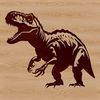 T Rex Silhouette Illustrative representation of a Tyrannosaurus Rex, a prehistoric carnivorous dinosaur with a distinctive crest on its head.