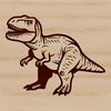 A large prehistoric carnivorous dinosaur with sharp teeth and claws, suitable for vector art projects.