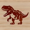 A prehistoric T-Rex dinosaur, depicted in a simple vector design.