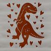 Love-ly T Rex Vector Design Prehistoric T Rex dinosaur design featuring love hearts in a vector format.