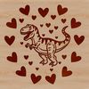 A prehistoric dinosaur, the Tyrannosaurus Rex, illustrated in vector art format.