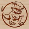 A prehistoric T-Rex dinosaur illustration in vector format, suitable for digital designs and crafts.