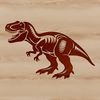 A prehistoric dinosaur, specifically a Tyrannosaurus Rex, illustrated in vector format with sharp edges and clean lines.