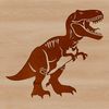 Simple T rex design made using SVG code for easy editing and customization.