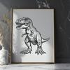 Artistic T Rex - Procreate SVG