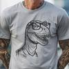 Beautiful T Rex Wearing Glasses PNG