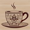 Beautiful Teacup Illustration for Vector Art A detailed illustration of a teacup, suitable for vector art projects.