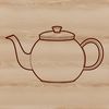 Beautiful Teapot Design for Cutting and Printing A digital representation of a teapot in vector format, ideal for printing or cutting out.