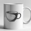 Elegant Teacup Design A simple teacup design with clean lines and minimalist details, ideal for digital cutting and crafting projects.
