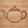 A Traditional Tea Pot Design A stylized illustration of a traditional tea teapot with a spout and handle.