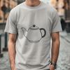 Steeped in style: A beautifully designed teapot icon A digital illustration of a teapot with a pour spout and handle, suitable for graphic design projects.