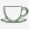 Elegant Ceramic Teacup Illustration A stylized illustration of a classic ceramic teacup with intricate design elements.