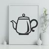 Simple Teapot Design Vector A simple, stylized illustration of a teapot with a handle and spout.