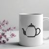 Free Vector Tea Set Clip Art A digital illustration of a classic teapot with a spout and handle.