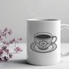 Free Vector Art Teapot Design A simple digital illustration of a teacup, suitable for vector art and graphics.
