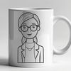 An SVG vector graphic depiction of a teacher, suitable for use in educational materials or digital designs.