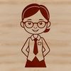 Elegant Educator Illustration A professional illustration of a woman in a teaching role, suitable for education-related projects and designs.