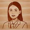 Woman in the Classroom Icon A woman standing in front of a classroom, representing the education profession.