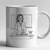 Educator in Focus A vector graphic image featuring an adult educator or instructor.