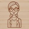 Beautiful Teacher Illustration SVG A simplified illustration of a woman working in the education profession, suitable for various uses.