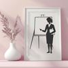 Teacher SVG Clip Art Illustration of an adult woman in a teacher's profession, suitable for educational settings and graphic design projects.
