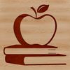 Educational Apple Design Template Illustrated Apple book template designed for educational purposes with vector graphics.