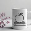 Stylized Book with Apple Logo A stylized illustration of a book featuring an apple logo, suitable for educational purposes.