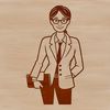Woman in a Teaching Role SVG A professional illustration of a woman in a teaching role, suitable for educational purposes.