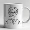 Elegant Teacher Icon for Educational Use A graphic representation of a teacher figure, suitable for educational purposes and various design applications.
