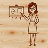 Female Teacher Illustration A detailed illustration of an adult woman dressed in attire typical of a school teacher.