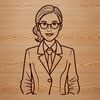 Beautiful Female Teacher in Classroom Setting A young woman standing at the front of a classroom, surrounded by students, representing the education profession.