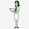 Portrait of a Woman Educator A portrait illustration of a woman in a professional setting, representing the education profession.