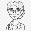 Educator Icon SVG A professional woman standing in front of a whiteboard, exemplifying the role of a teacher in education.
