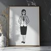 Teacher Illustration A professional illustration of a woman in a teaching profession.