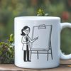 Professional Teacher Graphics A professional illustration of a woman in a teaching role, suitable for educational materials and designs.